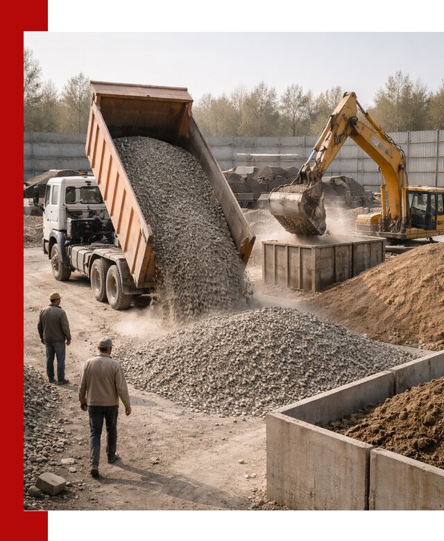 Доставка нерудных материалов с погрузкой и разгрузкой в Юрге