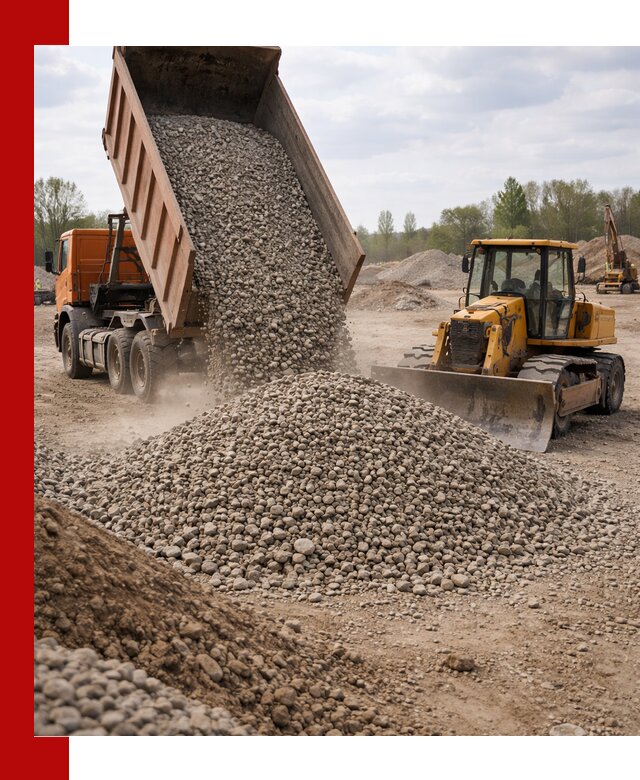 Доставка гравийного щебня фракции 40-70 в Юрге