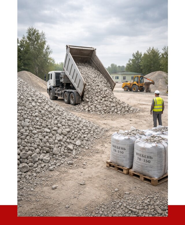 Известняковый щебень фракция 70-150 в Юрге от 1337 р. | ПРОНЕРУДЮрг