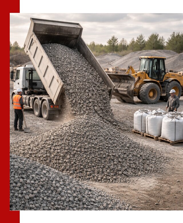 Бетонный щебень фракция 5–20 с доставкой в Юрге