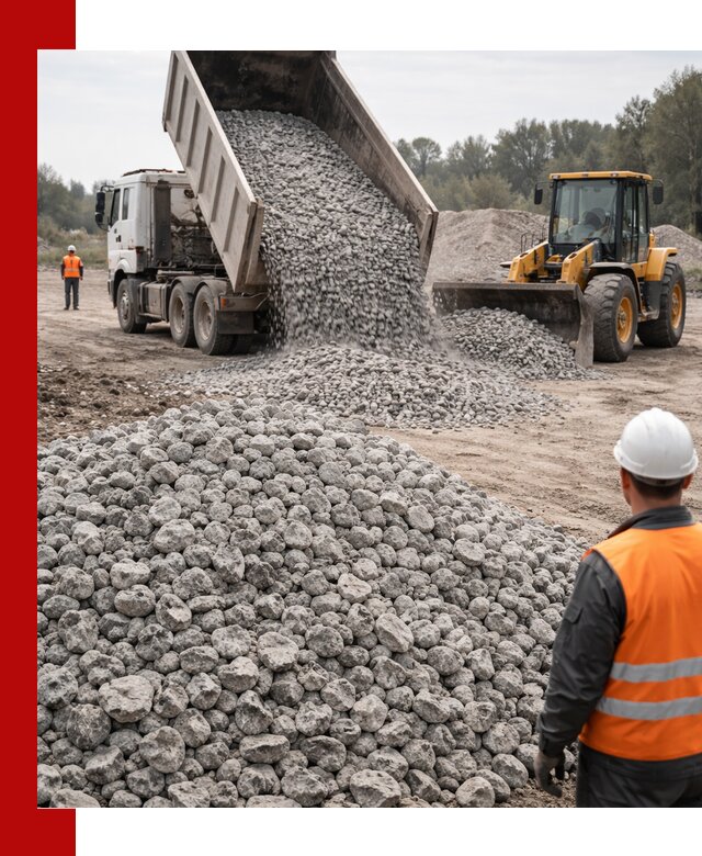 Доставка бетонного щебня фракции 20-40 в Юрге