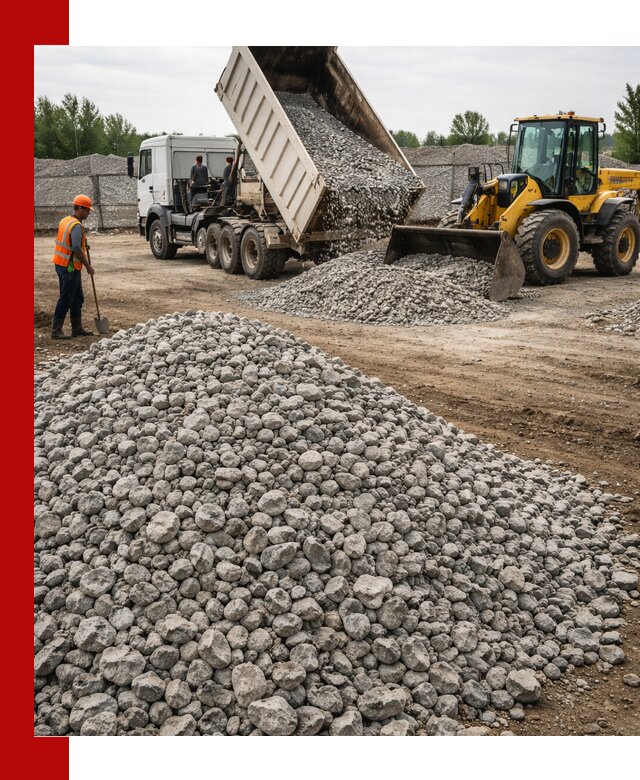 Доставка бетонного щебня фракции 40-70 в Юрге