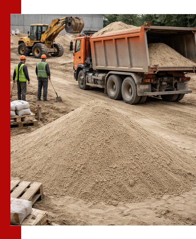 Доставка и продажа мытого речного песка в Юрге
