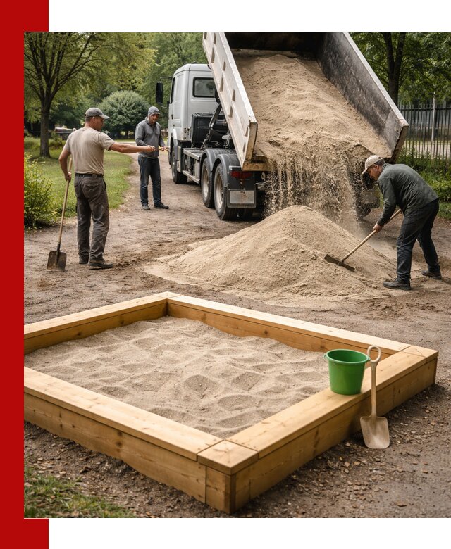 Песок для песочницы с доставкой в Юрге недорого и чистый