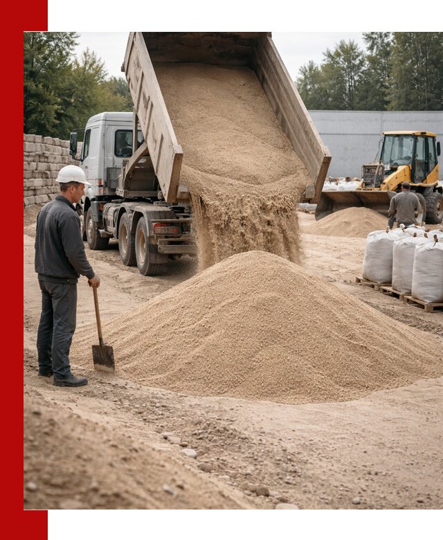 Кварцевый песок фракция 0–3 мм с доставкой в Юрге