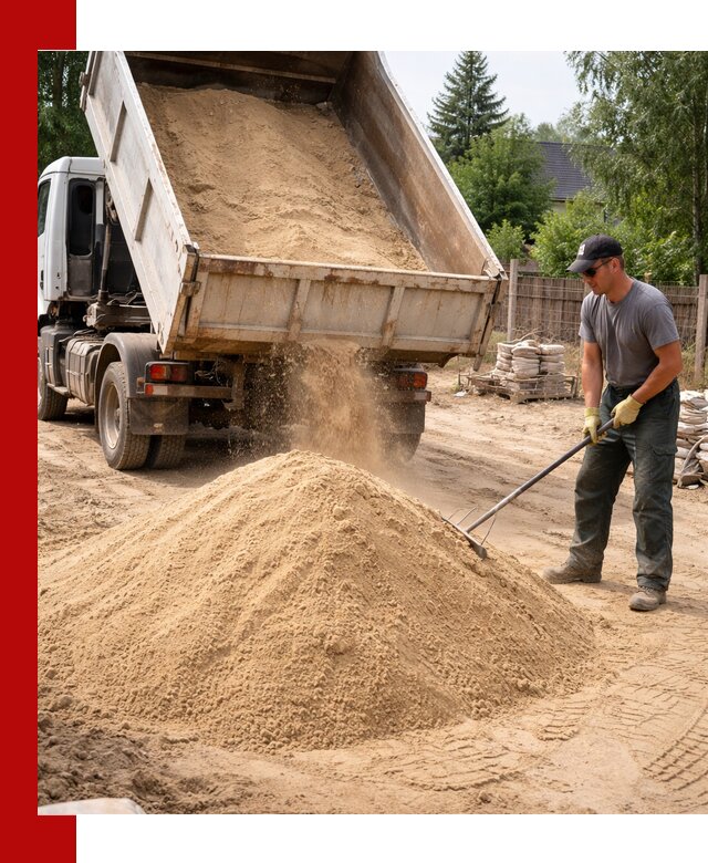 Доставка сухого песка самосвалами в Юрге
