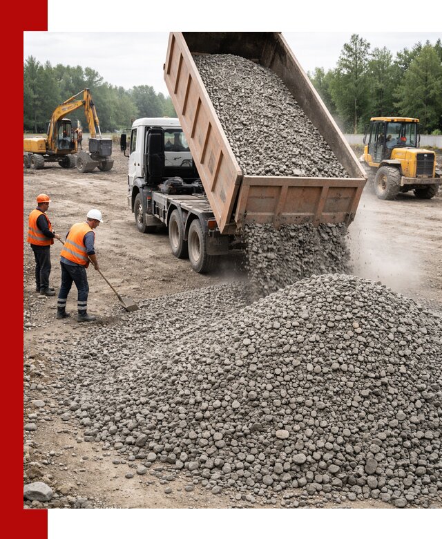 Доставка гравия фракции 40-70 в Юрге оптом и в розницу