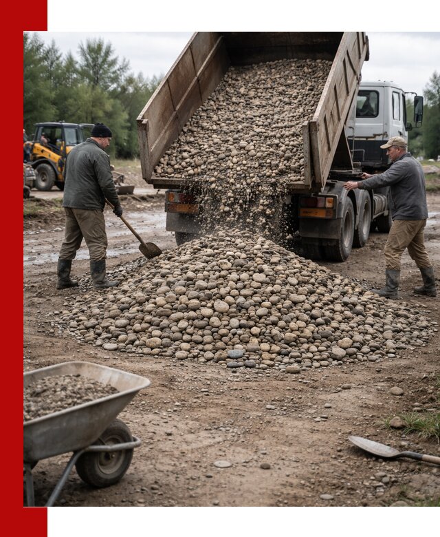 Доставка гальки речной оптом и в розницу в Юрге
