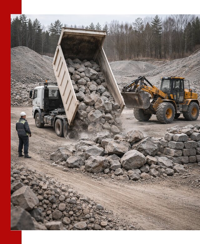 Доставка и продажа бутового гранитного камня в Юрге