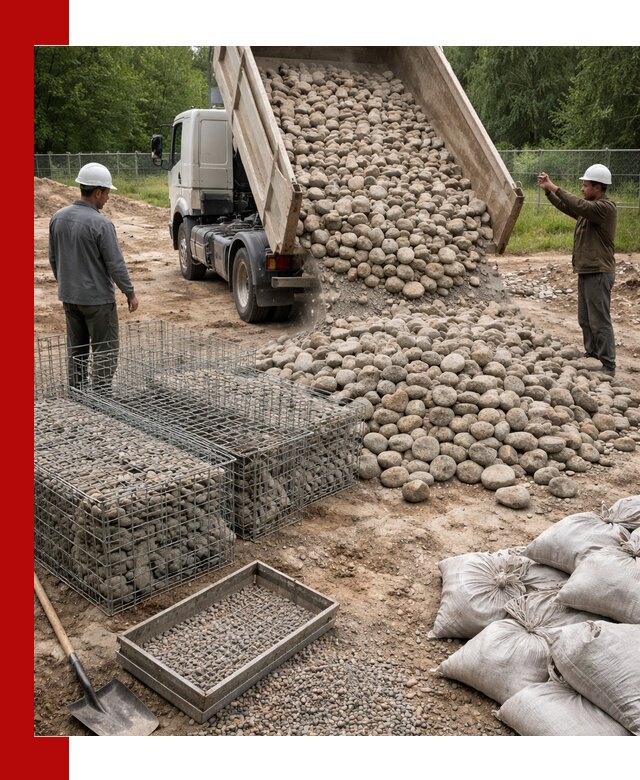 Камень для габионов фракция 70–151 в Юрге