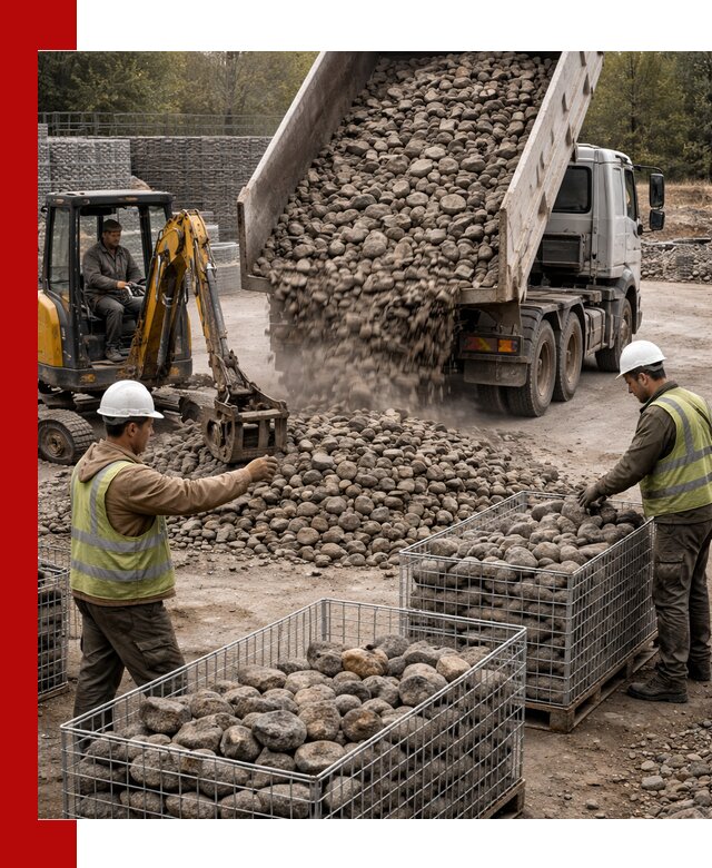 Камень для габионов фракция 100–201 в Юрге