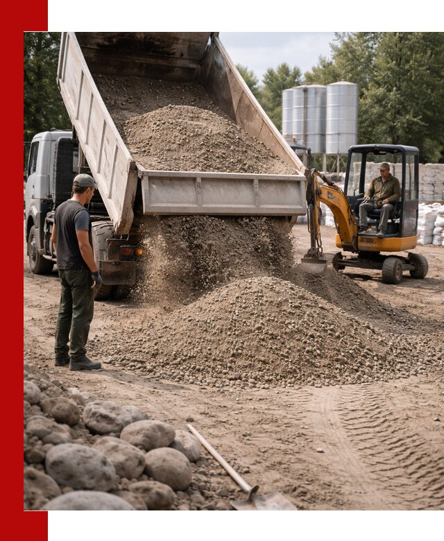 Доставка ПГС С3 в Юрге самосвалами и миксерами