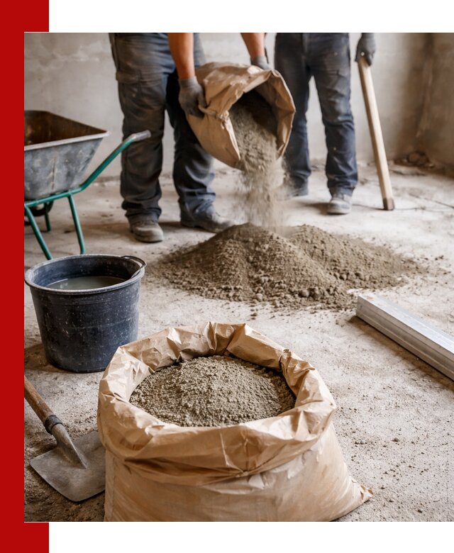 Доставка сухой смеси для стяжки в Юрге