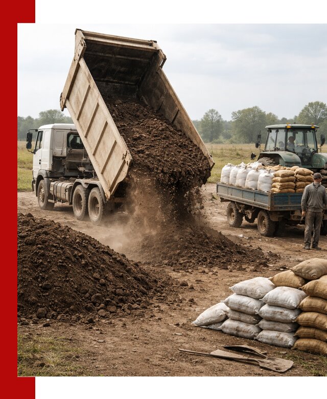 Доставка грунта и удобрений оптом в Юрге для сельхоз и строительства