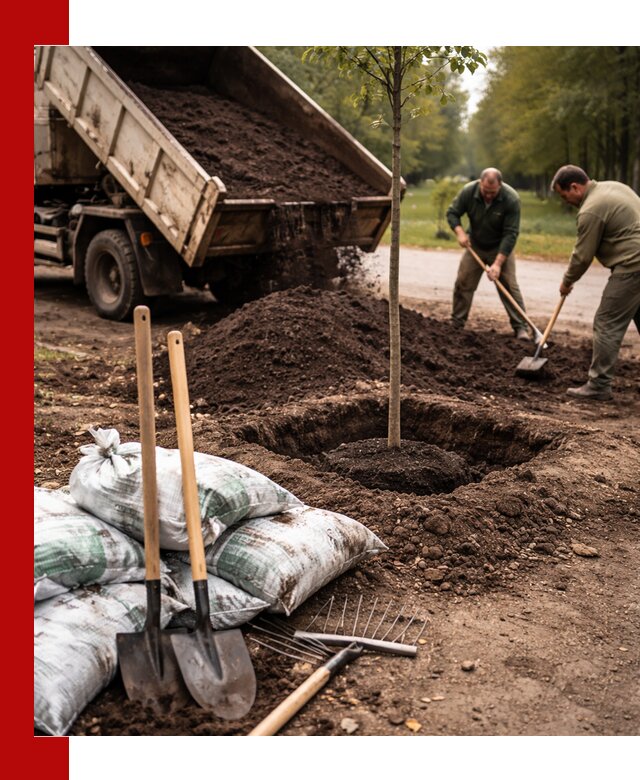 Грунт для посадки деревьев в Юрге — доставка и подготовка почвы