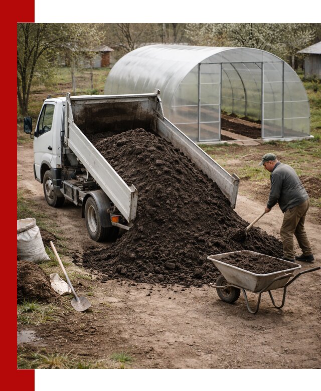 Чернозем для теплицы с доставкой в Юрге