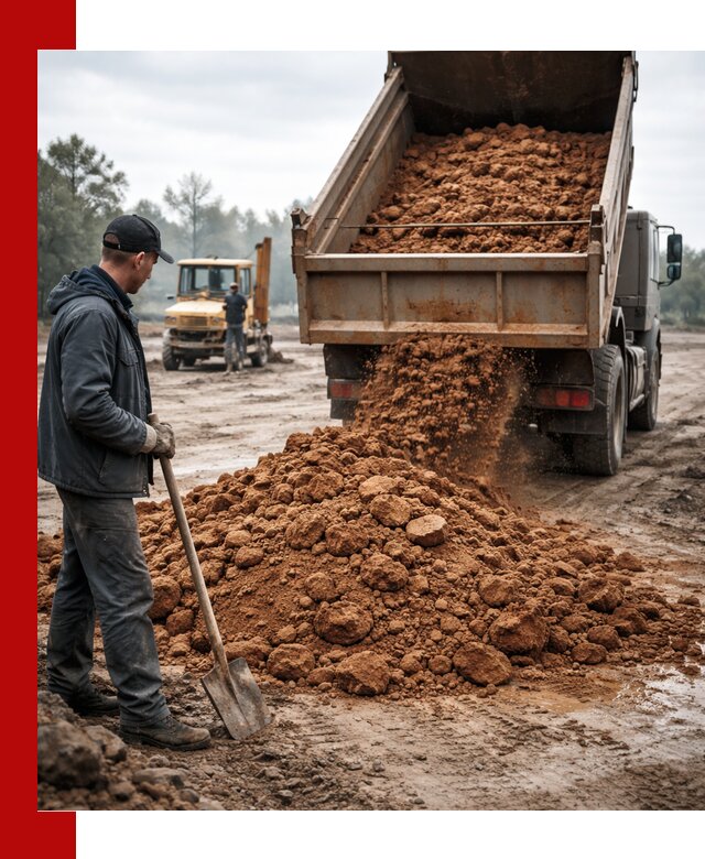 Глина для засыпки в Юрге с доставкой самосвалами