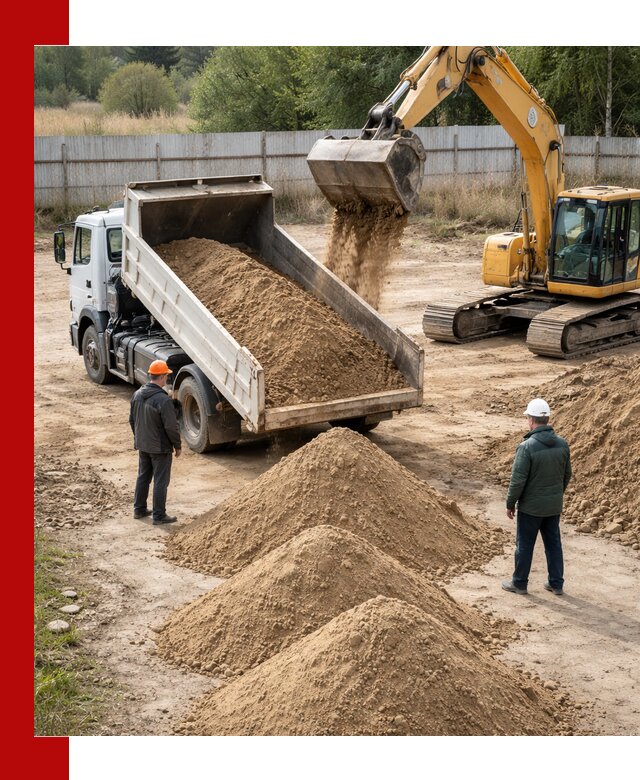 Доставка супеси вагонными и автопартиями в Юрге
