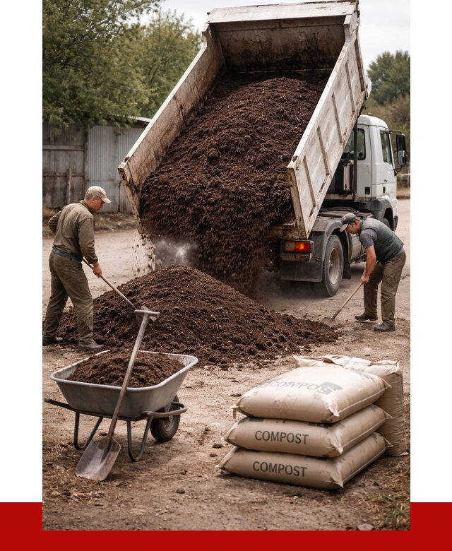 Купить компост в Юрге от 4492 р. за куб с доставкой | ПРОНЕРУДЮрг