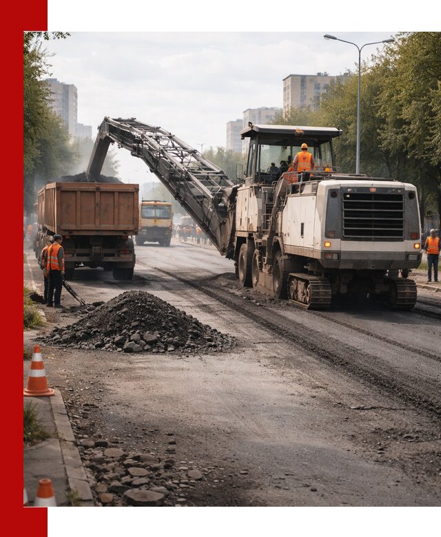 Фрезерованный асфальт в Юрге — удаление и вывоз старого покрытия
