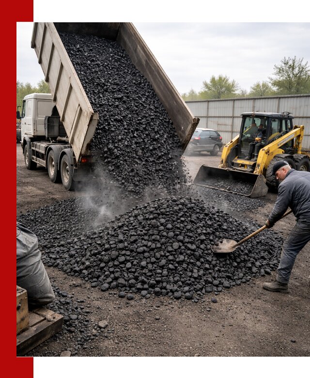 Доставка угля орех в Юрге оптом и в розницу